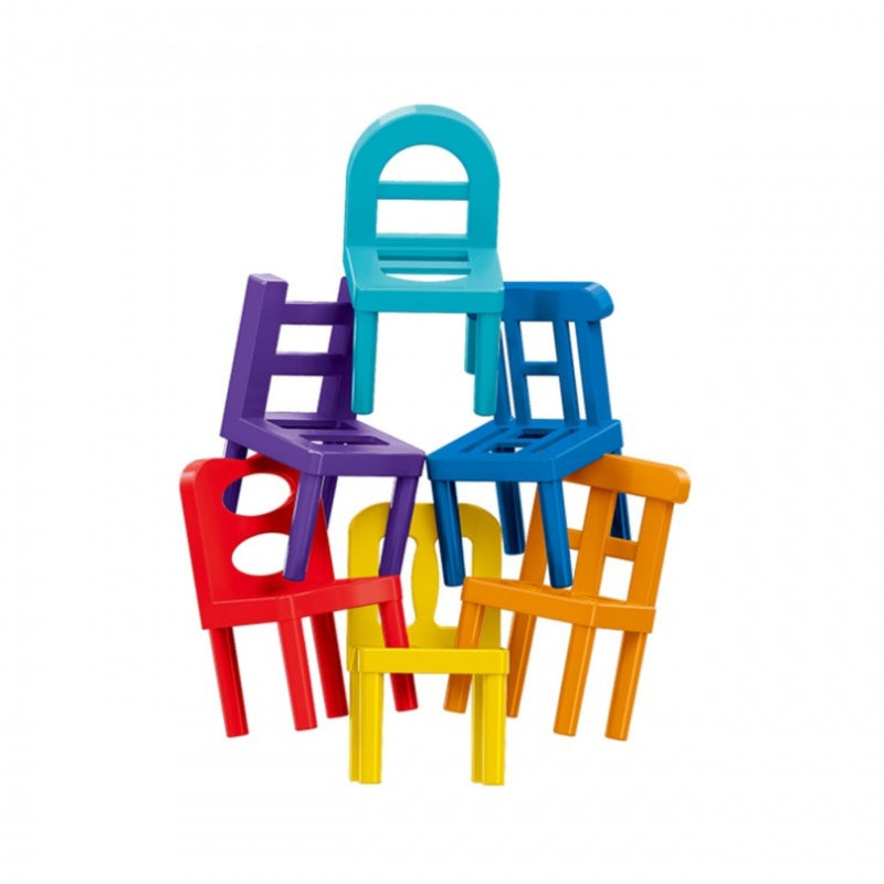 WOOPIE Behendigheidsspel Stapelbare Stoelen – Blokkenpuzzel 36-delig