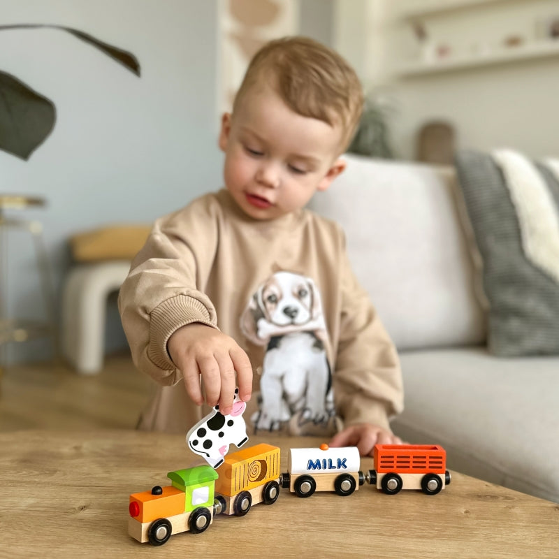 VIGA landbouwtrein + accessoires voor de trein