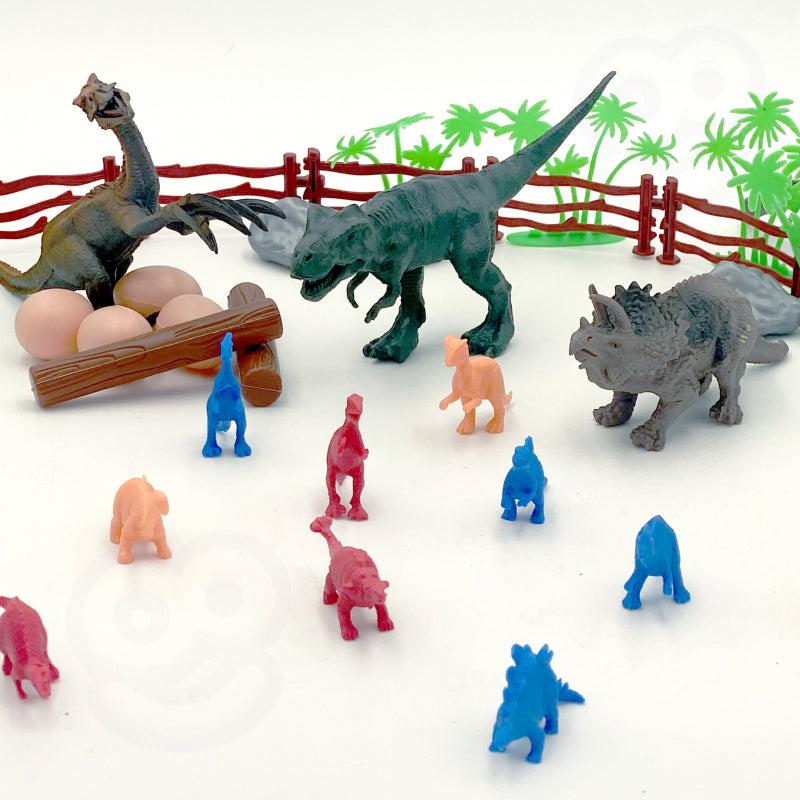 WOOPIE Dinosaurussen Figuren 40 stuks - Dino figuren speelgoed in doos