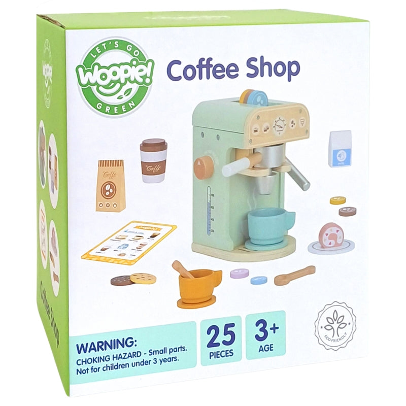 WOOPIE GREEN Houten Koffiezetapparaat Barista 25 stuks - koffiebar