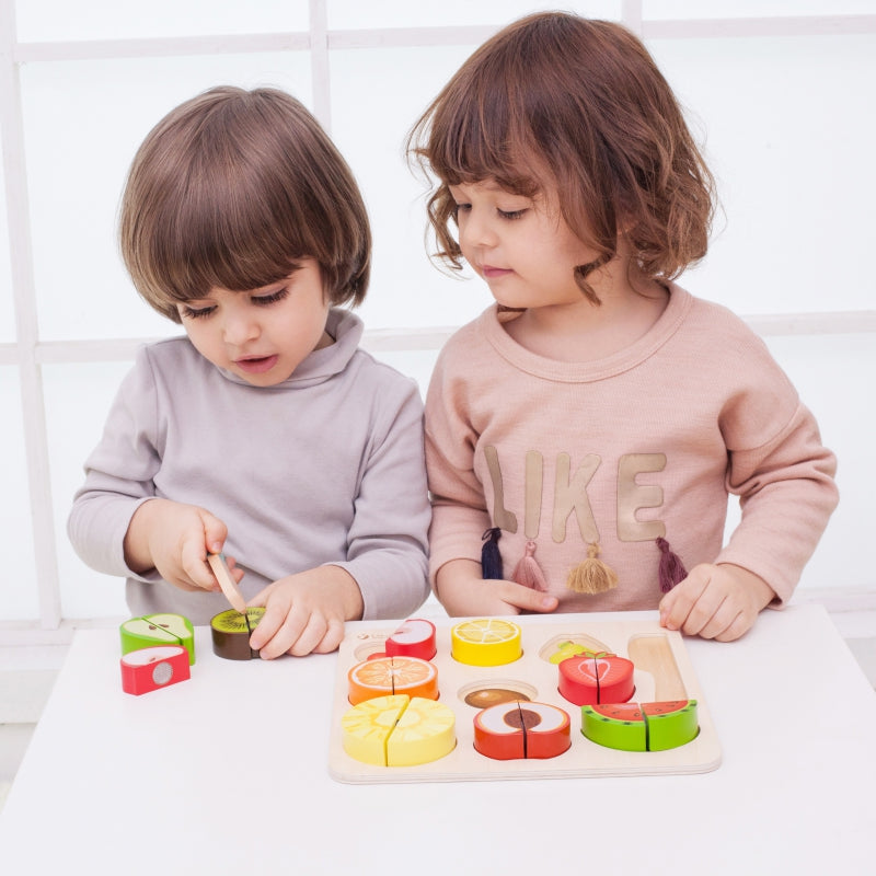 CLASSIC WORLD Montessori Fruit Snijset met Klittenband - 20 stuks