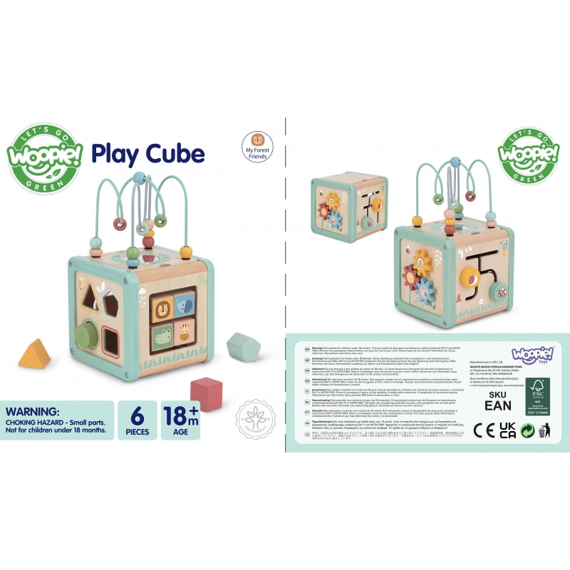 WOOPIE Houten Activiteitenkubus + Multifunctionele Educatieve Sorteerder