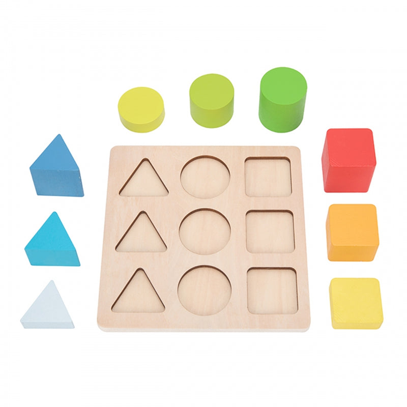 TOOKY TOY Educatief houten Puzzelspel - Geometrische Figuren