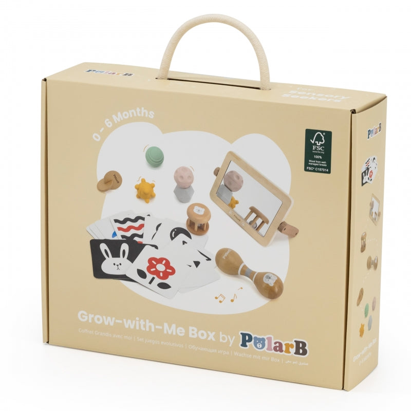 VIGA Educatieve Baby Speelgoedbox van geboorte tot 6 maanden