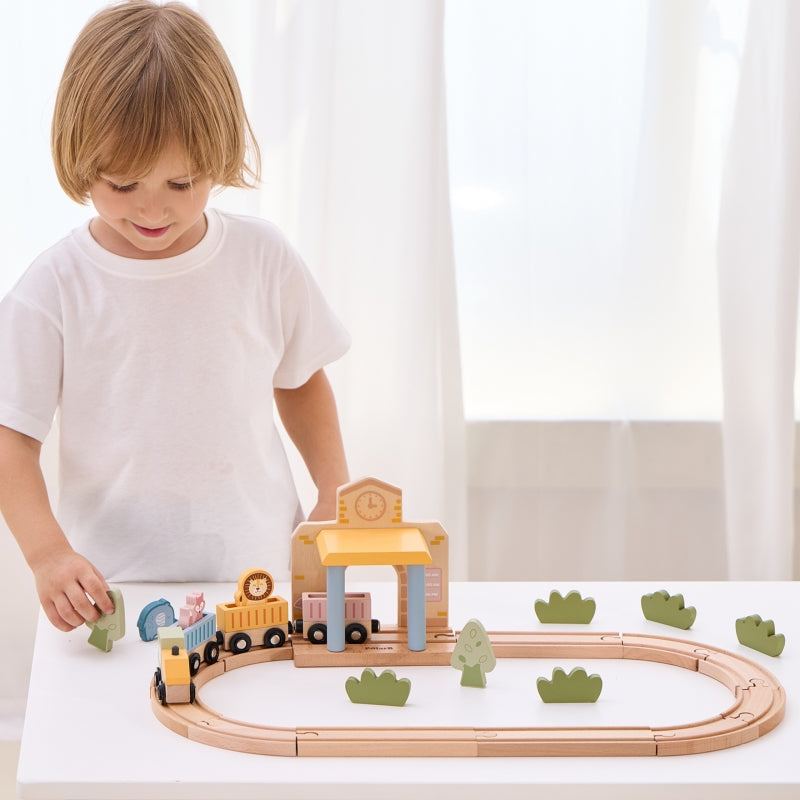 Viga Houten Treinset 30 stuks