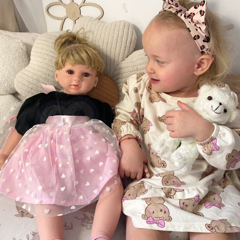 WOOPIE Vrouwelijk Realistische speelpop Pony Blond - Met Beweging & Geluid
