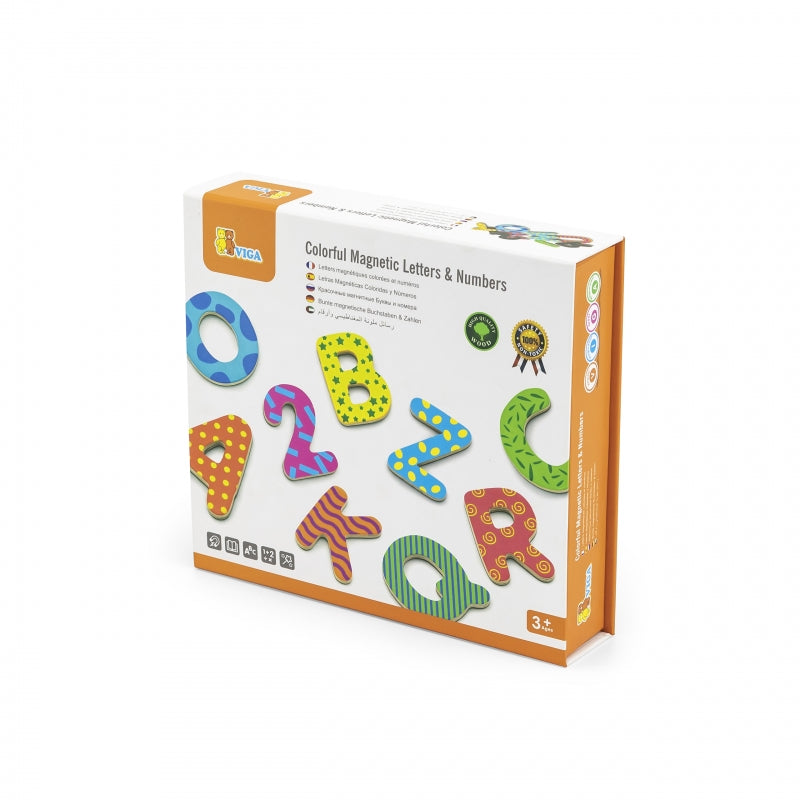 VIGA Houten Magnetisch Set Letters en Cijfers
