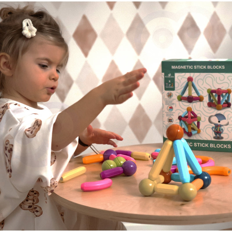 WOOPIE Magnetische Constructie- en Educatieve Blokken – Groot en Stevig – 28-delig