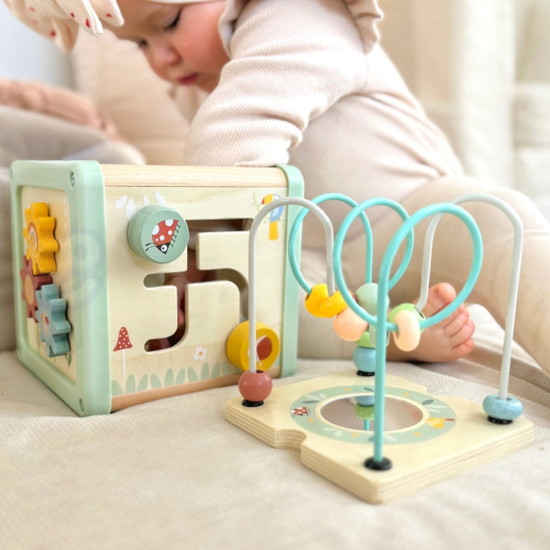 WOOPIE Houten Activiteitenkubus + Multifunctionele Educatieve Sorteerder
