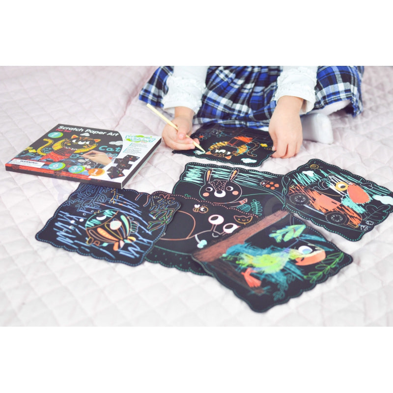 WOOPIE ART&FUN Krasschilderijen voor Kinderen 7 stuks