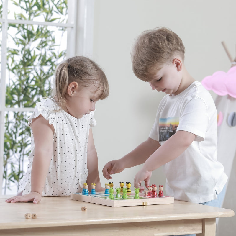 VIGA Houten Dieren Mens-erger-je-niet Spel