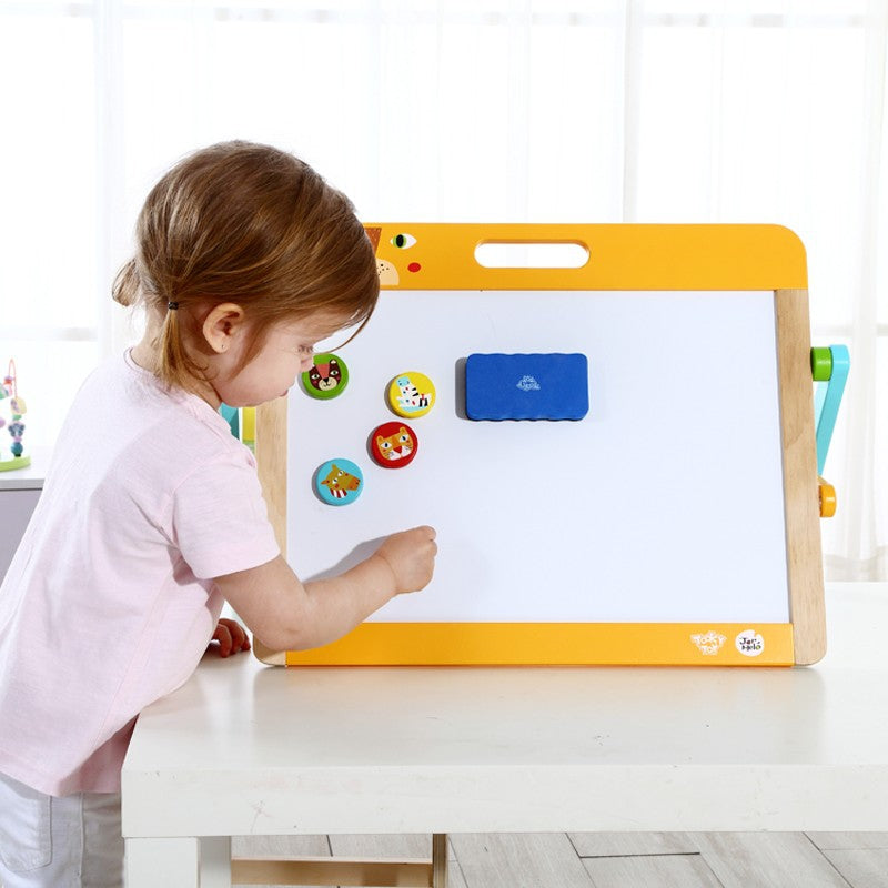 TOOKY TOY Educatief Bord 2-in-1 Magnetisch & Krijtbord voor Kinderen
