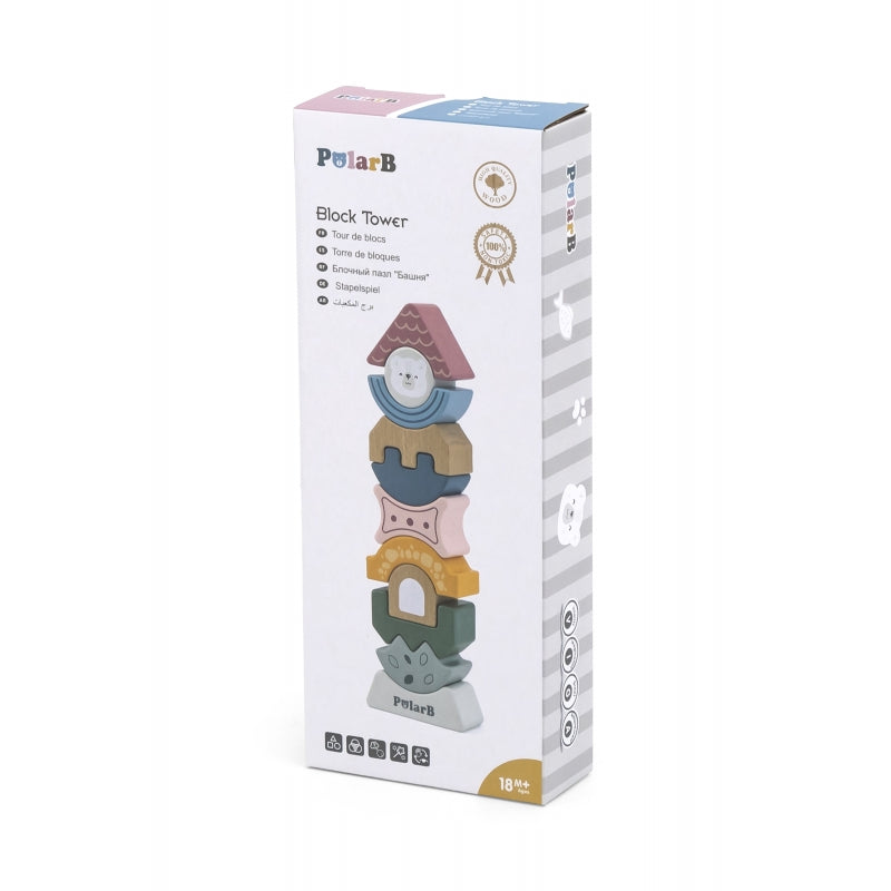 VIGA PolarB Houten Balancerende Toren Puzzel