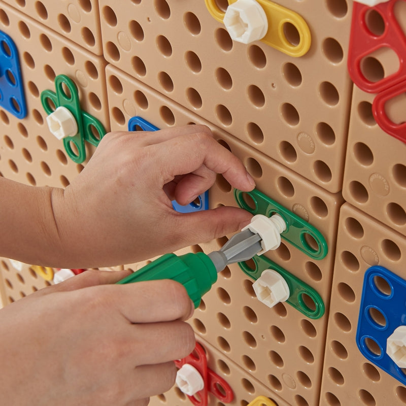 MASTERKIDZ Geometrische blokken voor STEM-wandpanelen - 260 stuks.