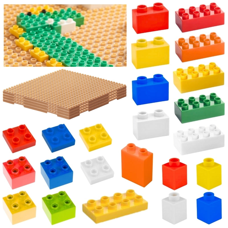 MASTERKIDZ Bouwstenenset 135 stuks met 4 Bouwpanelen