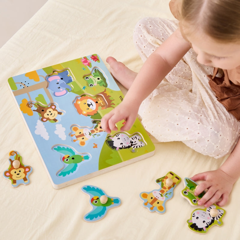 VIGA Muziek Puzzel Match de Exotische Dieren