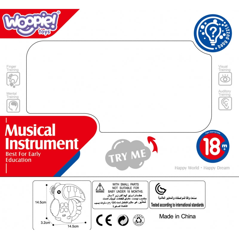 WOOPIE Muziek Speelgoed voor Baqby's, Piano, Bijtspeeltje, Pelikaanthema