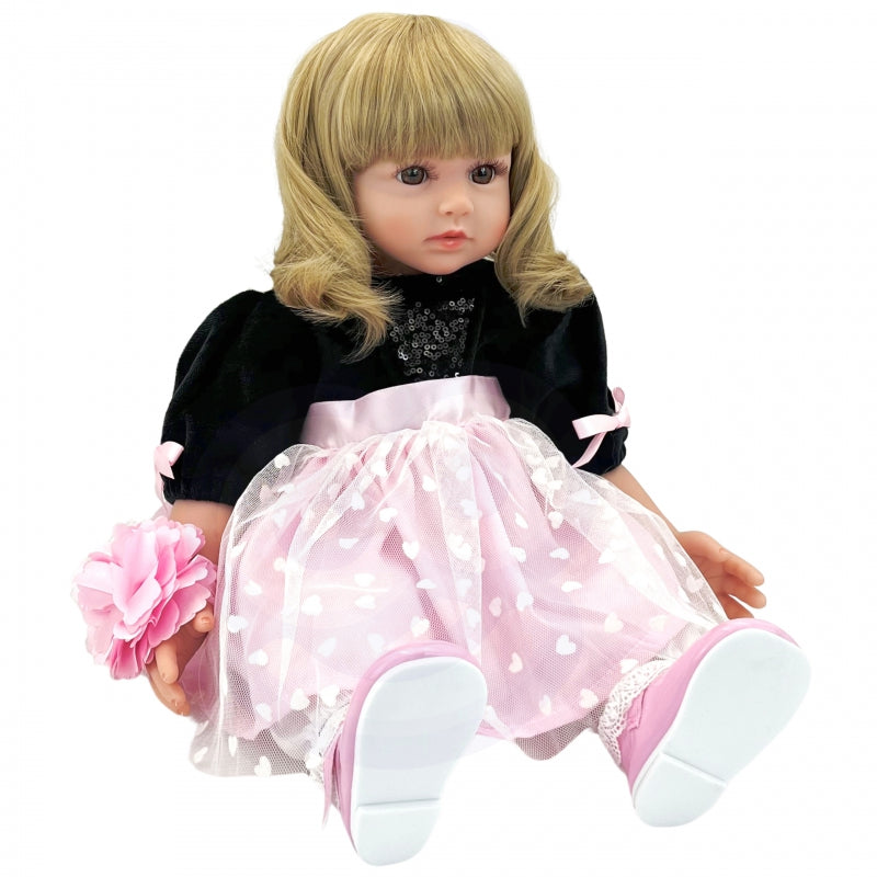WOOPIE Vrouwelijk Realistische speelpop Pony Blond - Met Beweging & Geluid