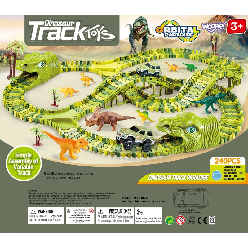 WOOPIE XXL Speelgoed Auto racebaan Dinosaurussen 240 stuks