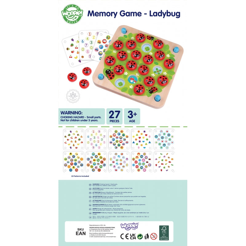 WOOPIE Houten Lieveheersbeestje Memory Spel