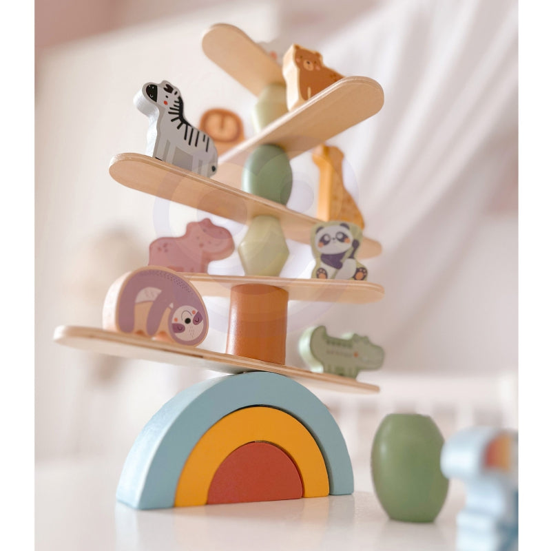 WOOPIE GREEN Houten Dieren Balance Stapelspel - FSC gercertificeerd