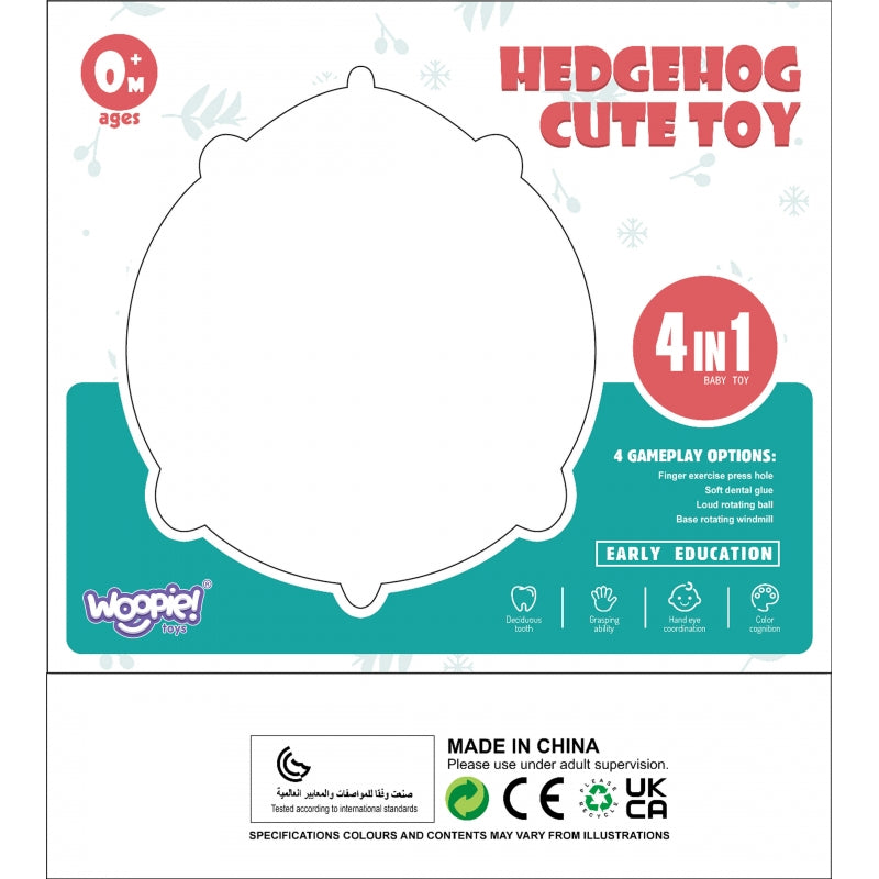 WOOPIE BABY Sensorisch Egel Pop-it Speelgoed voor Baby's