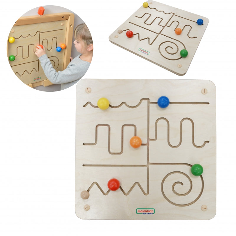 MASTERKIDZ Educatief houten Doolhof Bord voor aan de muur - Montessori speelgoed