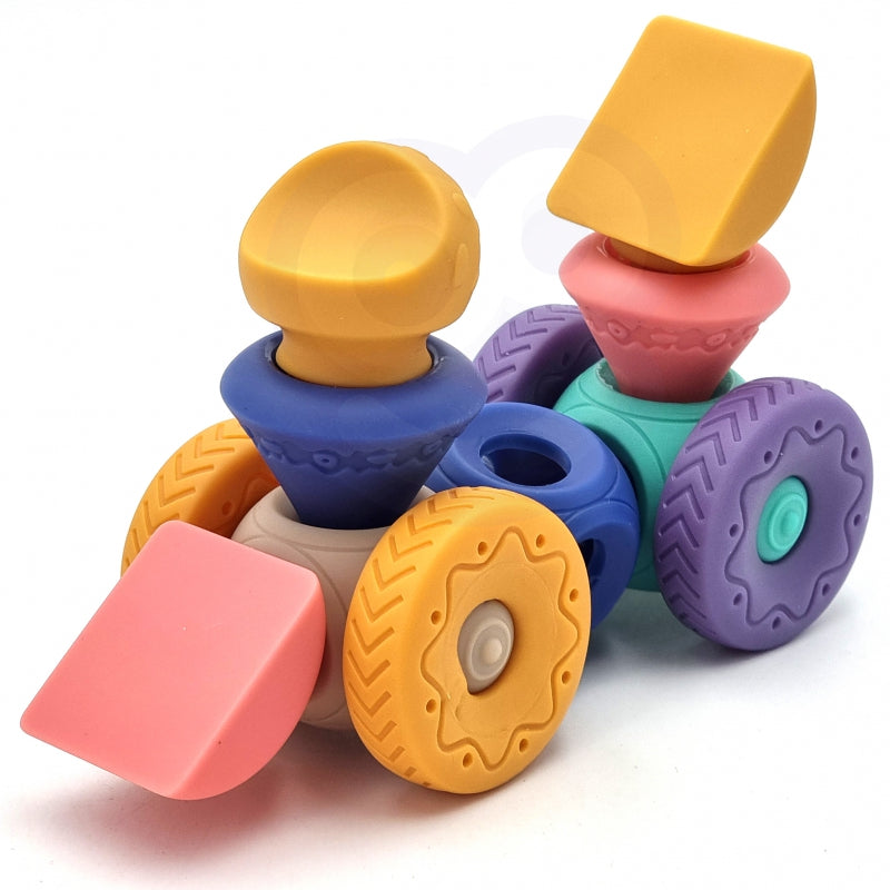 WOOPIE Sensorische Bouw- en Knijpblokken voor Baby's 13 stuks