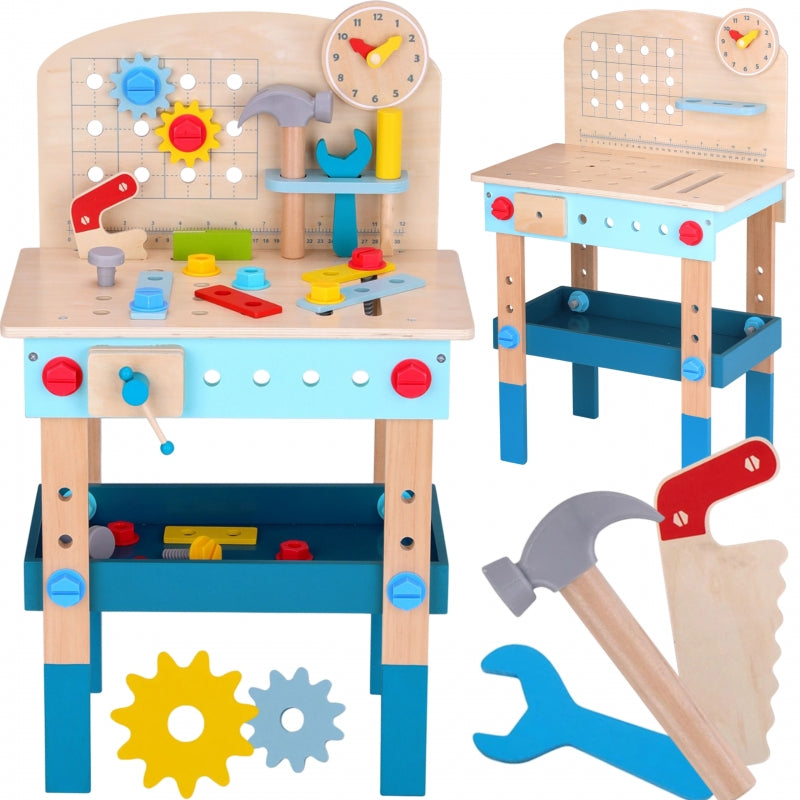 TOOKY TOY Houten DIY Tafel Gereedschap Werkbank