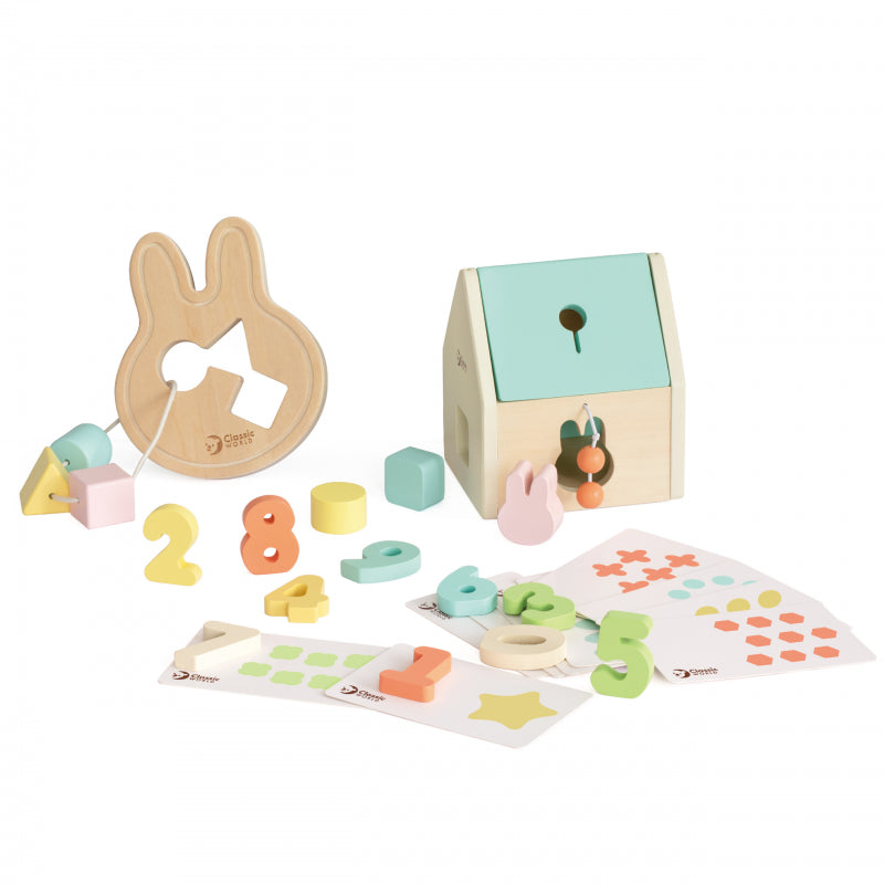 CLASSIC WORLD Pastel Baby Set Box - Eerste Speelgoed voor Leren van 12 tot 18 maanden