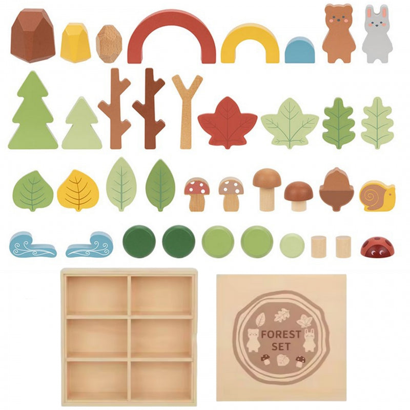 TOOKY TOY Natuur set Stapelblokken puzzel