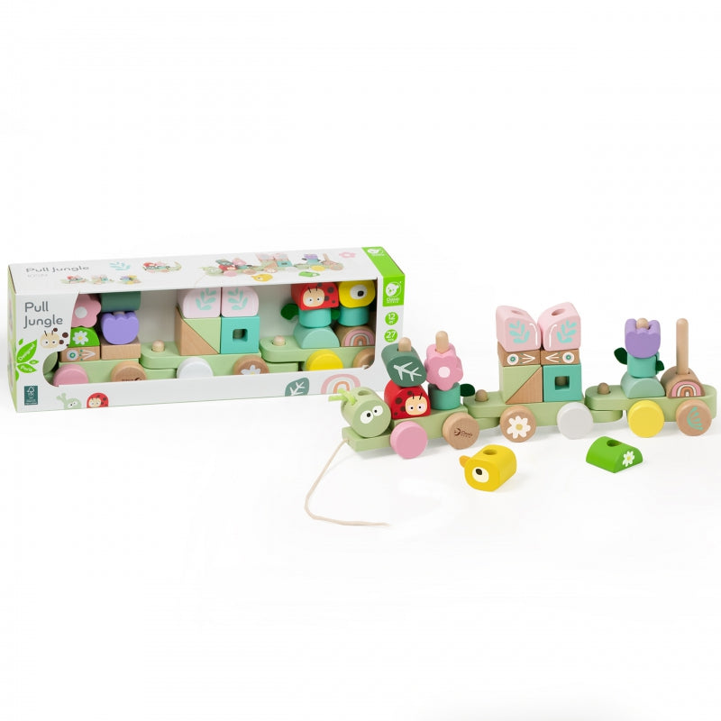 CLASSIC WORLD Houten Rups speelgoedtrein