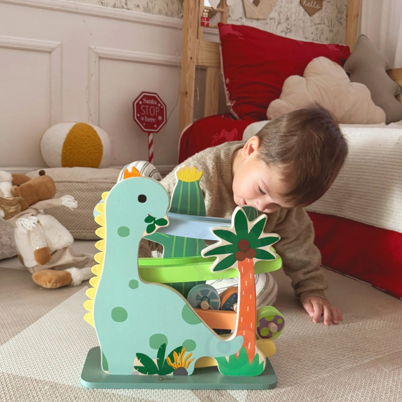 CLASSIC WORLD Kleurrijke Dinosaurusspeelbaan met Glijbaan 5-delig