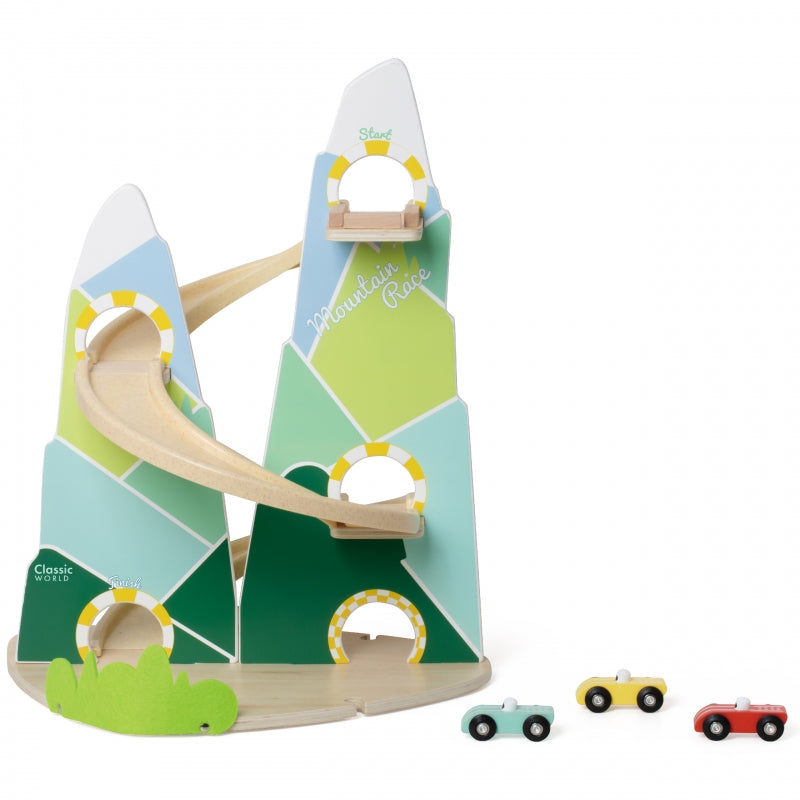 CLASSIC WORLD Houten Racebaan met thema berglandschap