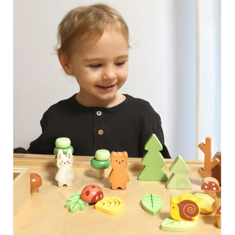 TOOKY TOY Natuur set Stapelblokken puzzel