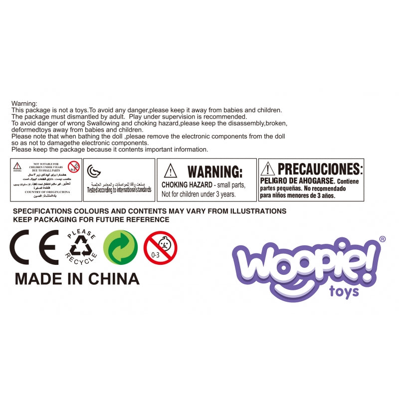 WOOPIE Vrouwelijke Realistische speelpop - Met Beweging & Geluid