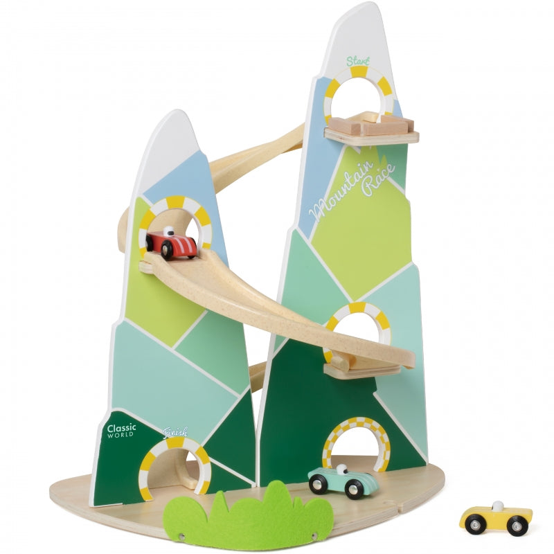 CLASSIC WORLD Houten Racebaan met thema berglandschap
