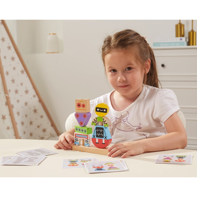 VIGA Robots Piramide Puzzel + Patronen 8 stuks