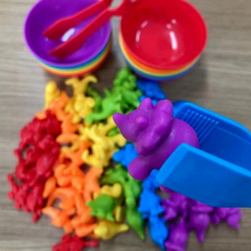 WOOPIE Educatief leer Rekenen, Tellen en Kleur sorteren Dieren - Montessori Speelgoed 44 stuks