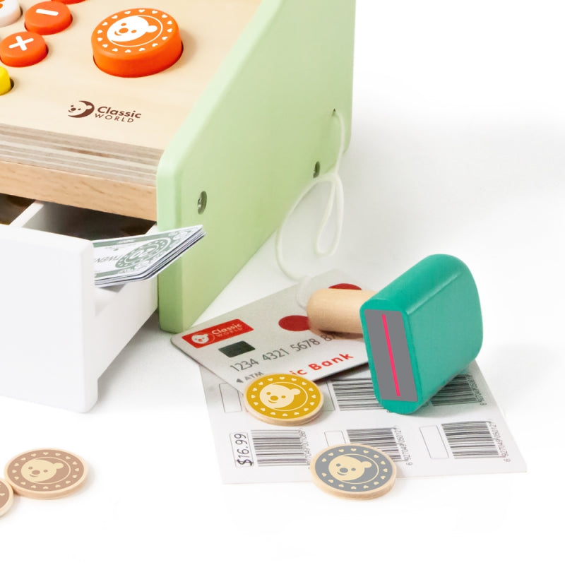 CLASSIC WORLD Houten Speelgoed Kassa voor Kinderen