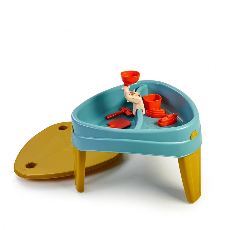 FEBER CASUAL Zand- en Watertafel met Deksel - 4in1 Zandbak - Bureau - Picknicktafel Set