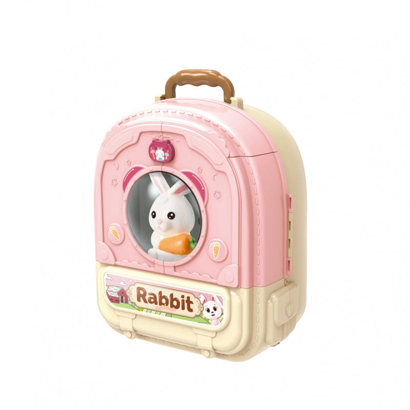 WOOPIE Konijn in Rugzak - Boerderij, Huisje en Tuin met konijn in rugzak