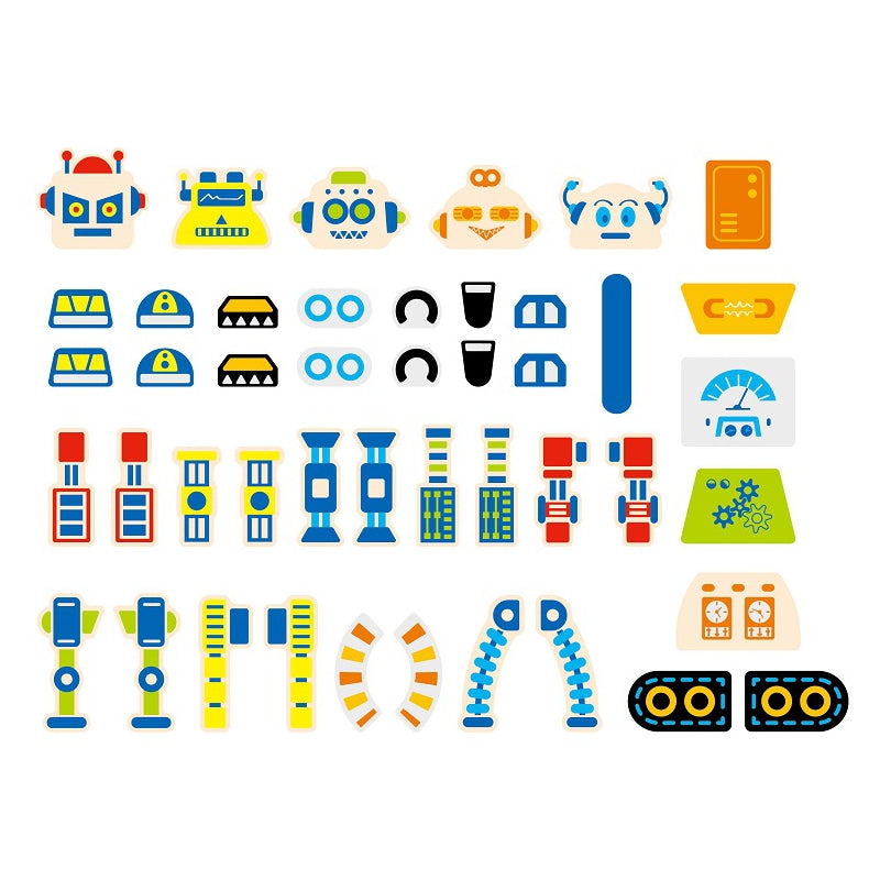 VIGA Drewniana Przybijanka Roboty 45 elementów Montessori