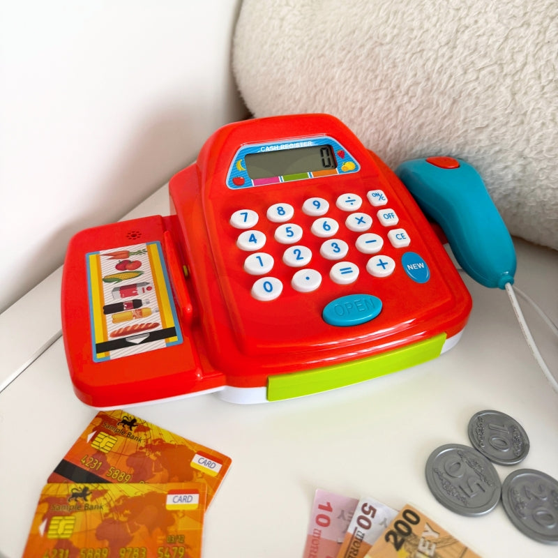 WOOPIE Speelgoed Kassa met Rekenmachine en Accessoires