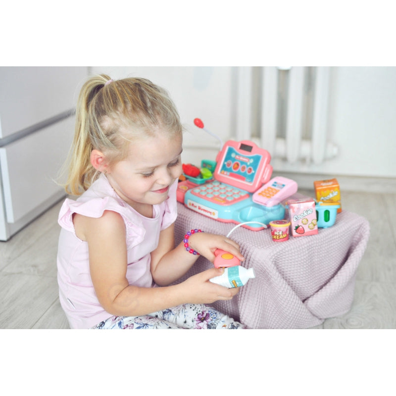WOOPIE Speelgoedkassa voor Kinderen Incl. Scanner, Weegschaal, Microfoon en 24 Accessoires