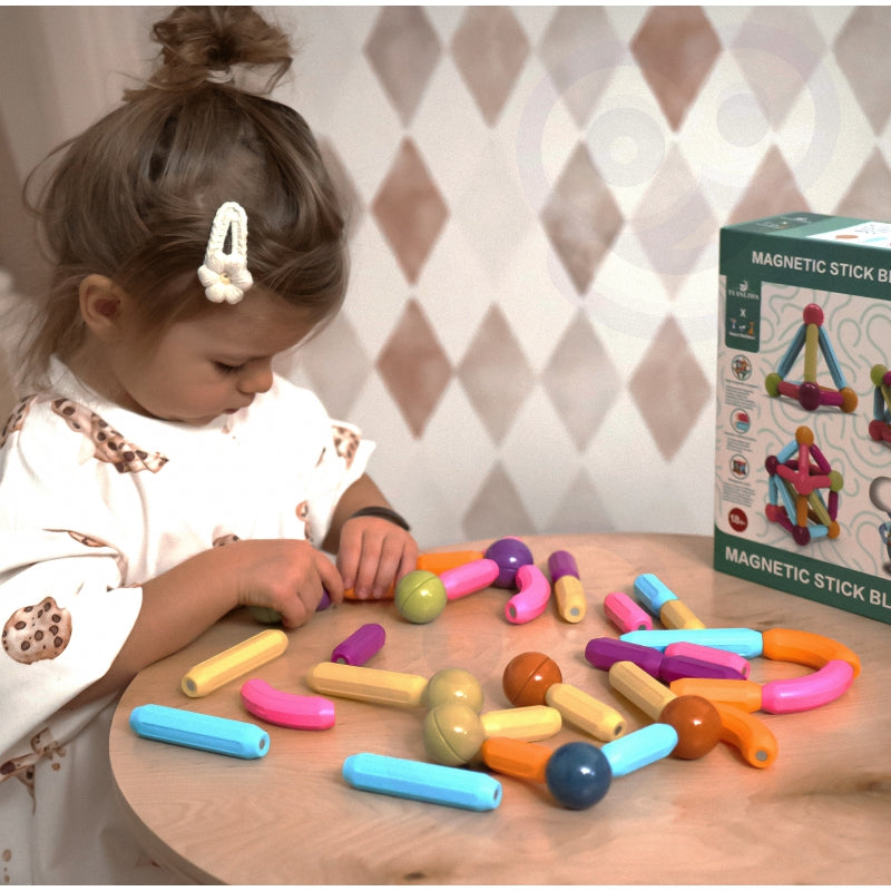 WOOPIE Magnetische Constructie- en Educatieve Blokken – Groot en Stevig – 28-delig