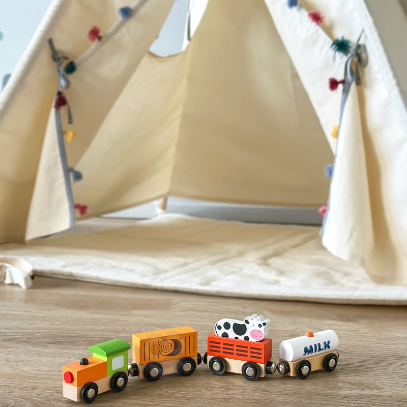 VIGA landbouwtrein + accessoires voor de trein
