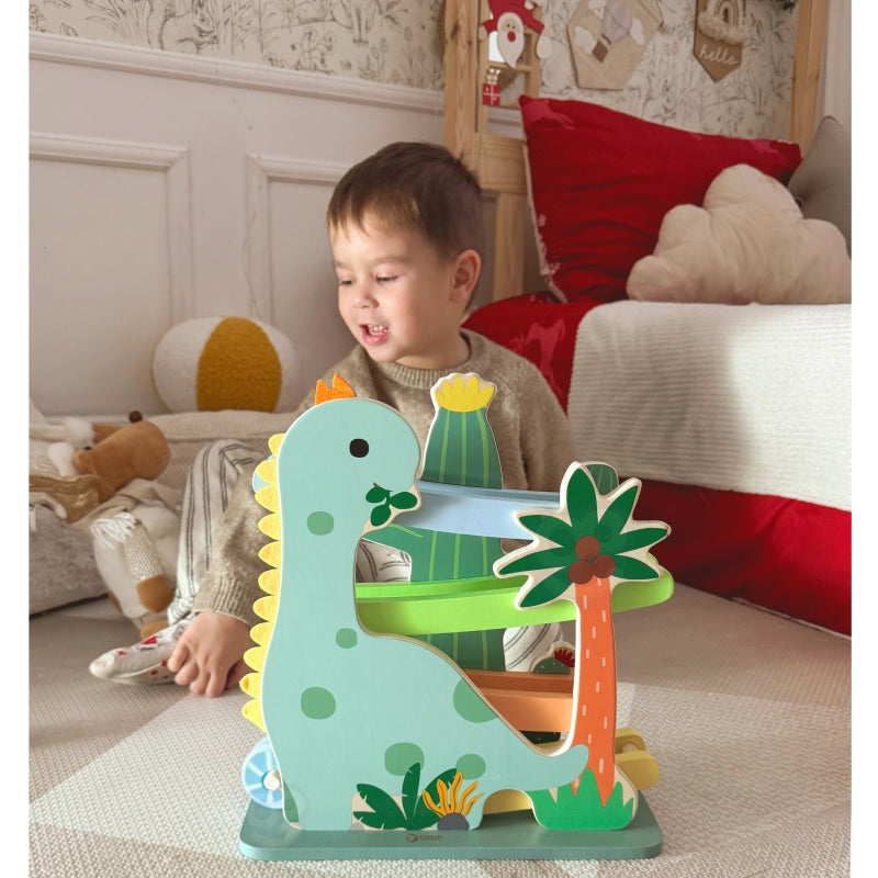 CLASSIC WORLD Kleurrijke Dinosaurusspeelbaan met Glijbaan 5-delig