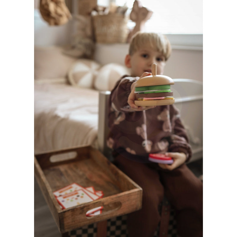 WOOPIE Houten Burger Restaurant Puzzel voor Kinderen 15 stuks