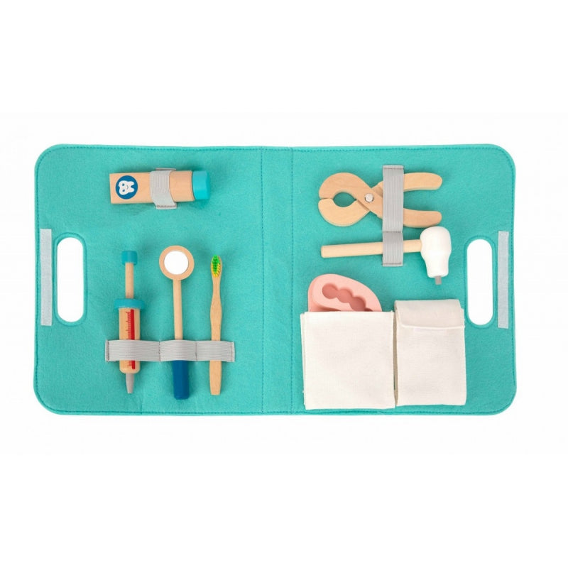TOOKY TOY Tandarts Speelset – Dokterskoffertje voor Kinderen – 19-delig – FSC-gecertificeerd